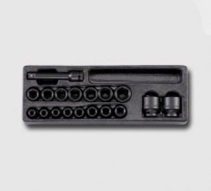 Sada průmyslových hlavic 1/2" 20 dílů, plastové pl...