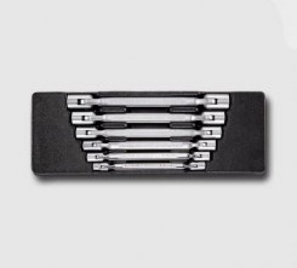 Sada nástrčných klíčů, 12-ti hranných, 6 dílů, plastové...