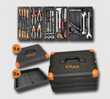 Montážní box na nářadí vybavený 68 dílů