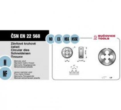 ZKČ M3,5 6g  HSS/LAM ČSN EN 22 568 Narex Bučovice 270,0...