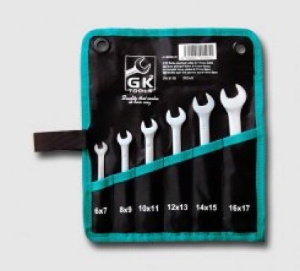 Sada plochých klíčů 6-17 mm 6 dílů mat.chrom-obal