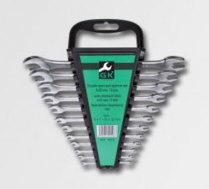 Sada plochých klíčů 6-32 mm 12 dílů mat.chrom